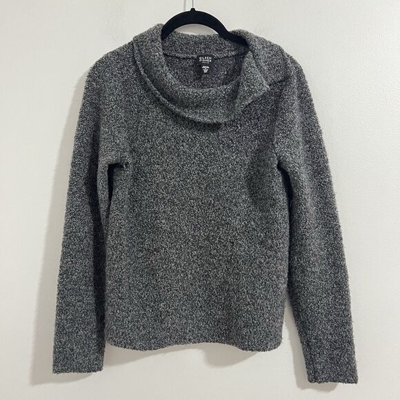 Eileen Fisher Merino Wool Blend Sweater Size PP Petite Gray Chunky Quiet Luxury - Picture 1 of 6